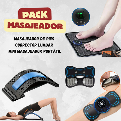 Pack 3 Masajeadores Corporales - Bienestar Total